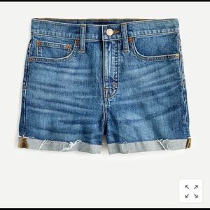 J.Crew High-rise denim short in faded indigo